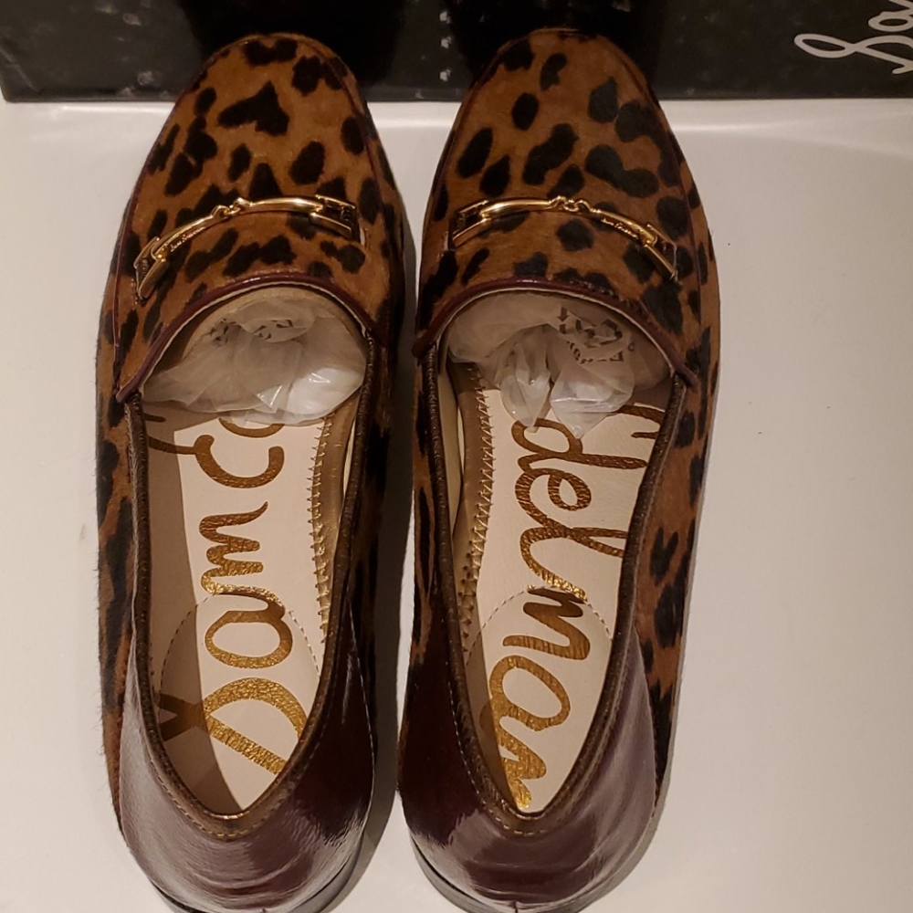 Sam Edelman NWT Loraine Calf Hair Cheetah Loafers - Picture 9 of 11